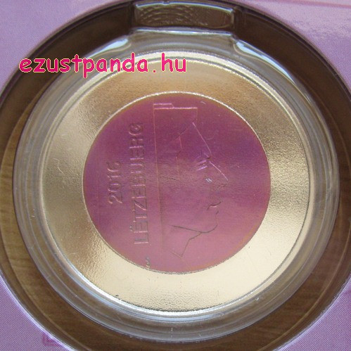 Clervaux vára 5 EUR luxemburgi 2016 ezüst-nióbium pénzérme