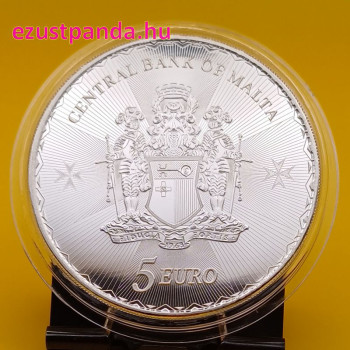 Máltai kereszt 2025 1 uncia 5 EUR ezüst pénzérme
