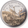 A Lepantói csata 450. évfordulója spanyol 5 uncia proof ezüst pénzérme A Lepantói csata 450. évfordulója spanyol 5 uncia proof ezüst pénzérme