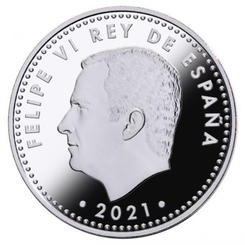 A Lepantói csata 450. évfordulója spanyol proof ezüst pénzérme A Lepantói csata 450. évfordulója spanyol proof ezüst pénzérme