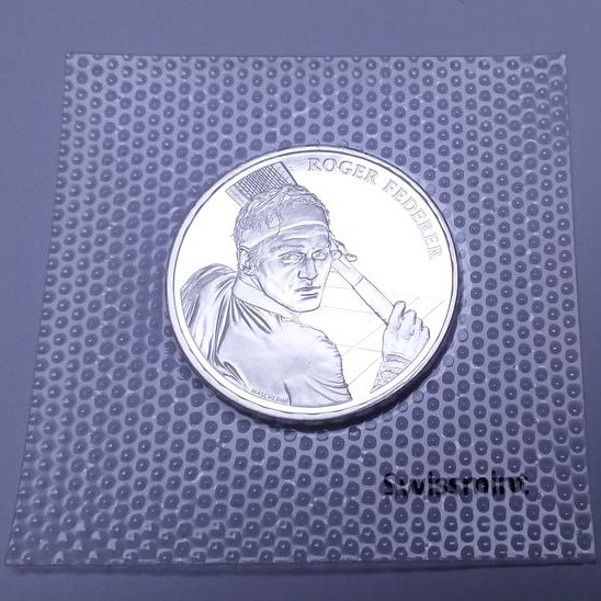 Roger Federer 2020 20 Franc svájci ezüst pénzérme Roger Federer 2020 20 Franc svájci ezüst pénzérme