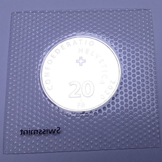 Roger Federer 2020 20 Franc svájci ezüst pénzérme Roger Federer 2020 20 Franc svájci ezüst pénzérme