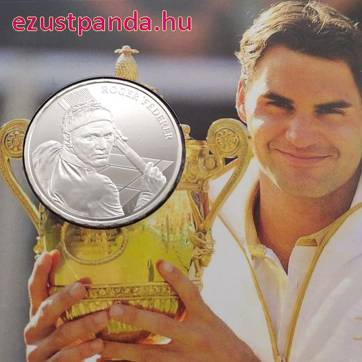 Roger Federer 2020 20 Franc svájci ezüst pénzérme dísztokban
