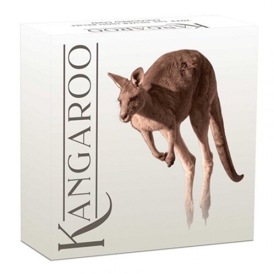 Kenguru 2023 1 uncia high relief, színes ezüst pénzérme