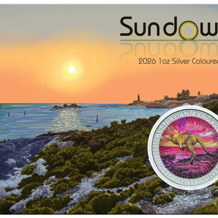 Kenguru 2026 1 uncia színes ezüst pénzérme "Sundowner Edition" LIMITÁLT!