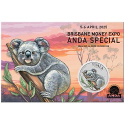 Koala 2025 1 uncia színes ezüst pénzérme - CSAK 2.500 PÉLDÁNYBAN!