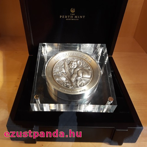 Koala 2018 2 kilogramm antikolt high-relief ezüst pénzérme