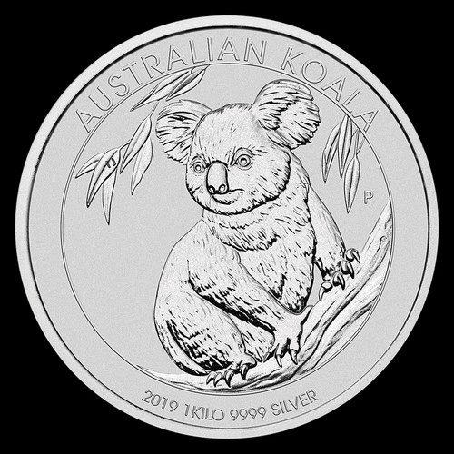 Koala 2019 1 kilogramm ezüst pénzérme Koala 2019 1 kilogramm ezüst pénzérme