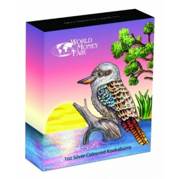 Kookaburra 2019 1 uncia színezett ezüst pénzérme