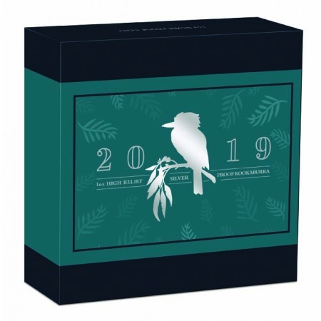 Kookaburra 2019 1 uncia high relief ezüst pénzérme