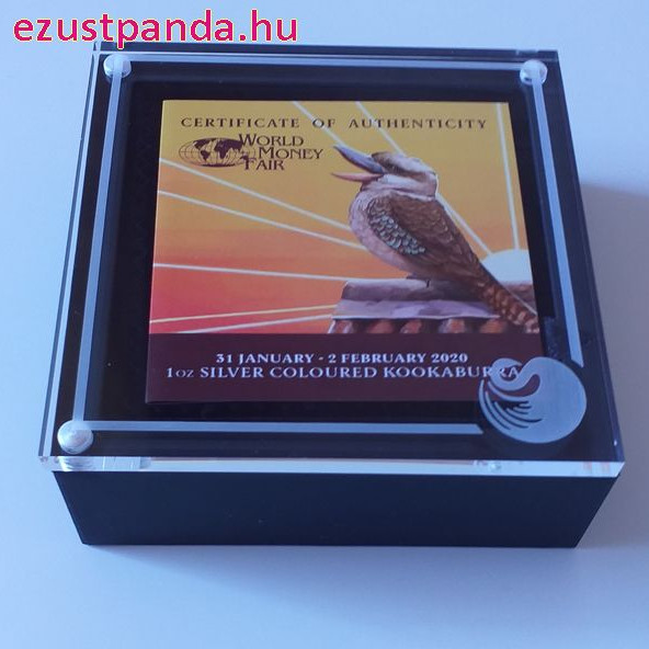 Kookaburra 2020 1 uncia színezett ezüst pénzérme - CSAK 1500 PÉLDÁNY!