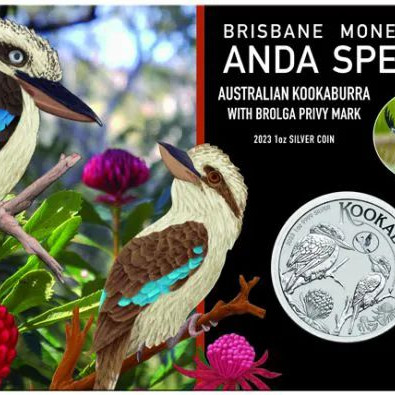 Kookaburra 2023 1 uncia ausztrál ezüst pénzérme "ANDA Brisbane"-  KÜLÖNKIADÁS 2.000 PÉLDÁNYBAN!
