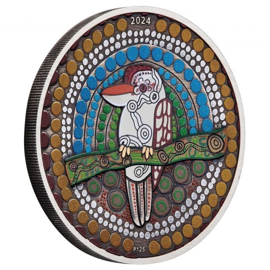 Kookaburra 2024 "Kaa Kaa" 2 uncia antikolt ausztrál ezüst pénzérme Kookaburra 2024 "Kaa Kaa" 2 uncia antikolt ausztrál ezüst pénzérme