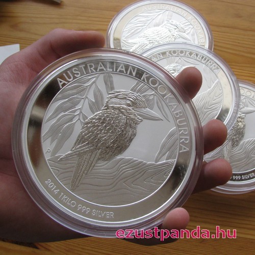 Kookaburra 2014 1 kilogramm ezüst pénzérme Kookaburra 2014 1 kilogramm ezüst pénzérme