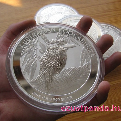 Kookaburra 2014 1 kilogramm ezüst pénzérme Kookaburra 2014 1 kilogramm ezüst pénzérme