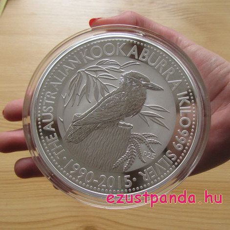 Kookaburra 2015 1 kilogramm ezüst pénzérme Kookaburra 2015 1 kilogramm ezüst pénzérme