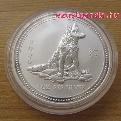 Lunar1 Kutya éve 2006 1 uncia ezüst pénzérme