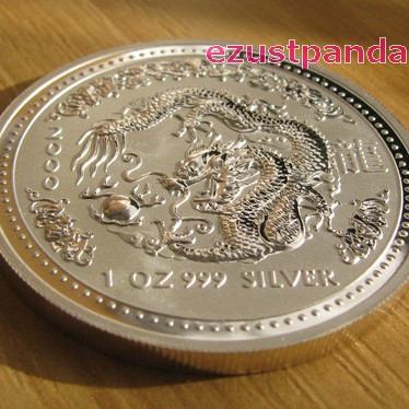 Lunar1 Sárkány éve 2000 1 uncia ezüst pénzérme Lunar1 Sárkány éve 2000 1 uncia ezüst pénzérme