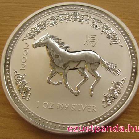Lunar1 Ló éve 2002 1 uncia ezüst pénzérme