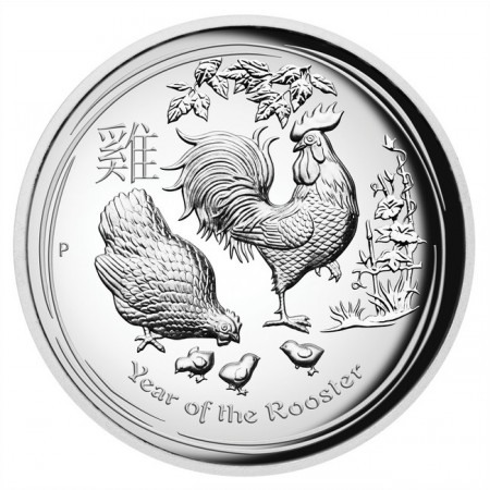 Lunar2 Kakas éve 2017 1 uncia high relief ezüst pénzérme