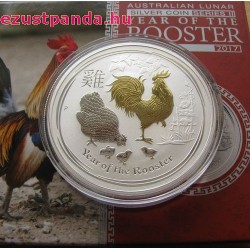 Lunar2 Kakas éve 2017 1 uncia aranyozott ezüst pénzérme