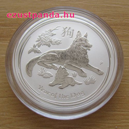 Lunar2 Kutya éve 2018 1/2 uncia ezüst pénzérme Lunar2 Kutya éve 2018 1/2 uncia ezüst pénzérme