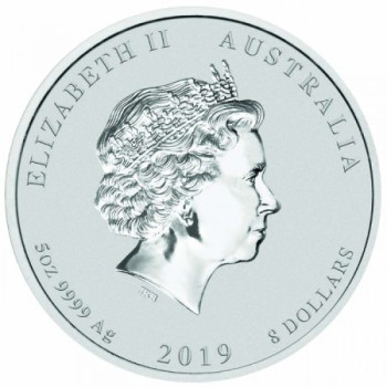 Lunar2 Disznó éve 2019 5 uncia ezüst pénzérme