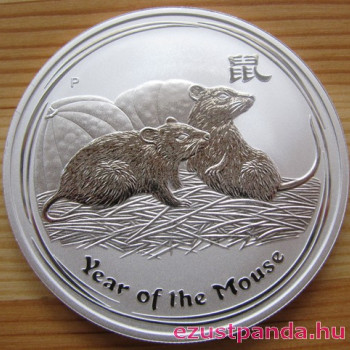 Lunar2 Egér éve 2008 1 uncia ezüst pénzérme