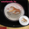 Lunar2 Tigris éve 2010 1 kilogramm színes ezüst pénzérme, topázzal
