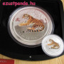Lunar2 Tigris éve 2010 1 kilogramm színes ezüst pénzérme, topázzal