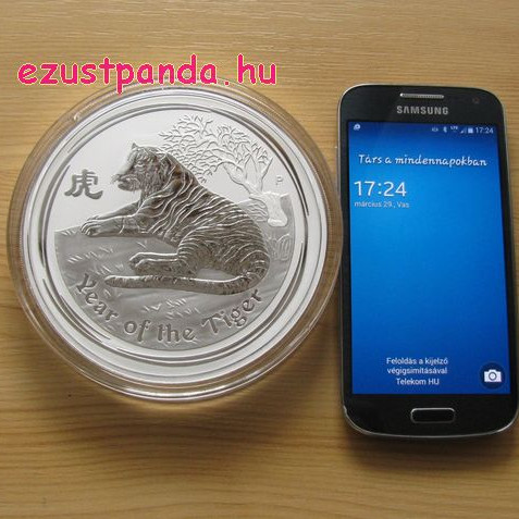 Lunar2 Tigris éve 2010 1 kilogramm ezüst pénzérme Lunar2 Tigris éve 2010 1 kilogramm ezüst pénzérme