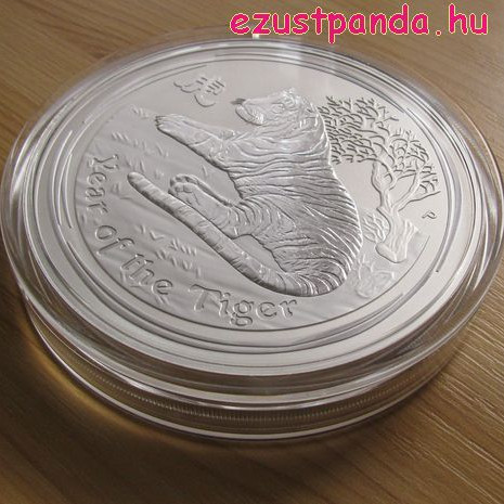 Lunar2 Tigris éve 2010 1 kilogramm ezüst pénzérme Lunar2 Tigris éve 2010 1 kilogramm ezüst pénzérme