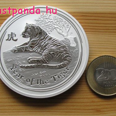 Lunar2 Tigris éve 2010 5 uncia ezüst pénzérme