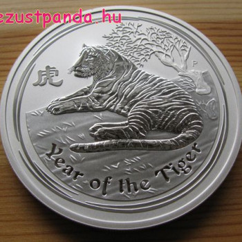 Lunar2 Tigris éve 2010 5 uncia ezüst pénzérme