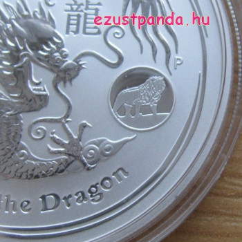 Lunar2 Sárkány éve 2012 1 uncia ezüst pénzérme, oroszlános verdejellel Lunar2 Sárkány éve 2012 1 uncia ezüst pénzérme, oroszlános verdejellel