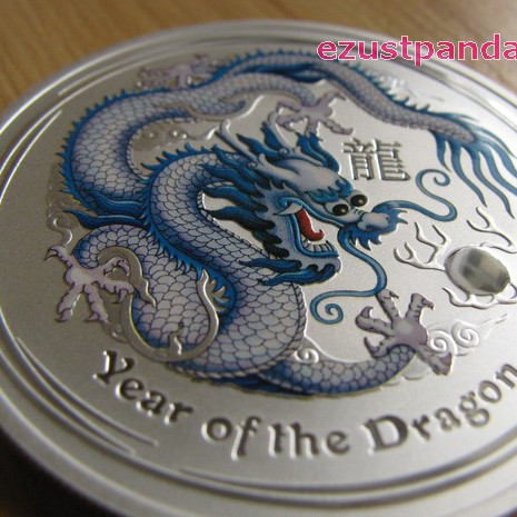 Lunar2 Sárkány éve 2012 1 uncia színezett ezüst pénzérme (fehér) Lunar2 Sárkány éve 2012 1 uncia színezett ezüst pénzérme (fehér)