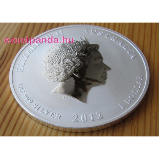 Lunar2 Sárkány éve 2012 1 uncia színezett ezüst pénzérme (aranyszínű)