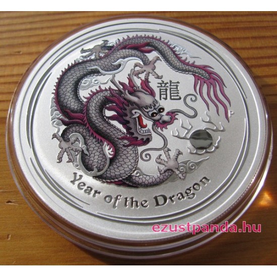 Lunar2 Sárkány éve 2012 1 uncia színezett ezüst pénzérme (ezüstszínű) Lunar2 Sárkány éve 2012 1 uncia színezett ezüst pénzérme (ezüstszínű)