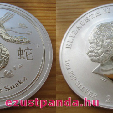Lunar2 Kígyó éve 2013 1 uncia ezüst pénzérme