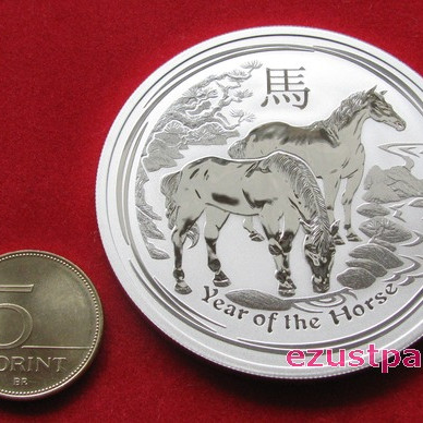 Lunar2 Ló éve 2014 2 uncia ezüst pénzérme Lunar2 Ló éve 2014 2 uncia ezüst pénzérme