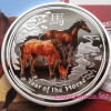 Lunar2 Ló éve 2014 1 uncia színes proof ezüst pénzérme Lunar2 Ló éve 2014 1 uncia színes proof ezüst pénzérme