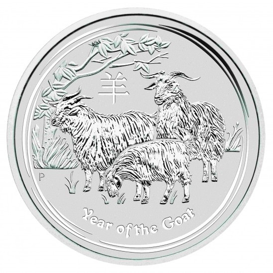 Lunar2 Kecske éve 2015 1 uncia ezüst pénzérme Lunar2 Kecske éve 2015 1 uncia ezüst pénzérme