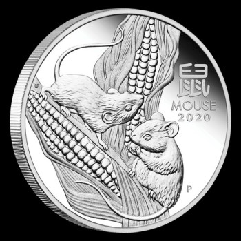 Lunar3 Egér éve 2020 1 uncia proof ezüst pénzérme