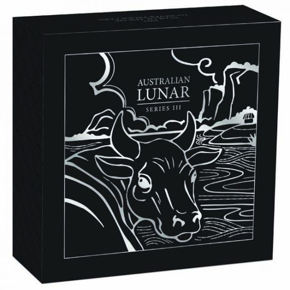 Lunar3 Bivaly éve 2021 1 uncia aranyozott ezüst pénzérme Lunar3 Bivaly éve 2021 1 uncia aranyozott ezüst pénzérme