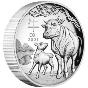 Lunar3 Bivaly éve 2021 1 uncia high relief ezüst pénzérme