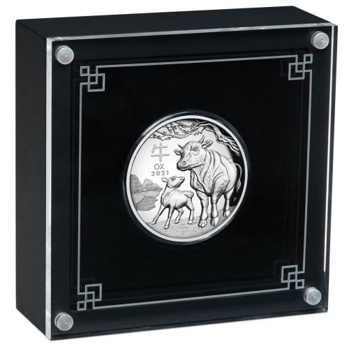 Lunar3 Bivaly éve 2021 1 uncia high relief ezüst pénzérme