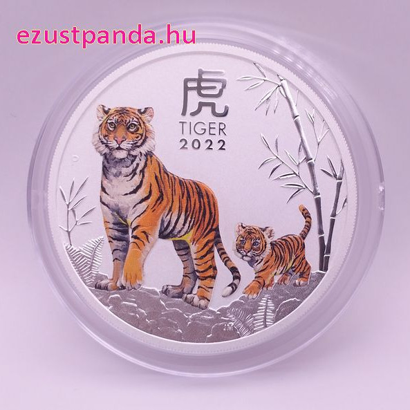 Lunar3 Tigris éve 2022 2 uncia színes ezüst pénzérme