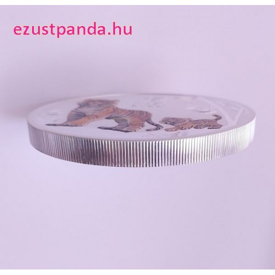 Lunar3 Tigris éve 2022 5 uncia színes ezüst pénzérme Lunar3 Tigris éve 2022 5 uncia színes ezüst pénzérme