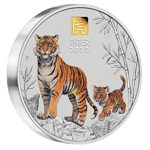 Lunar3 Tigris éve 2022 1 kilogramm színezett ezüst pénzérme - CSAK 388 PÉLDÁNYBAN! Lunar3 Tigris éve 2022 1 kilogramm színezett ezüst pénzérme - CSAK 388 PÉLDÁNYBAN!