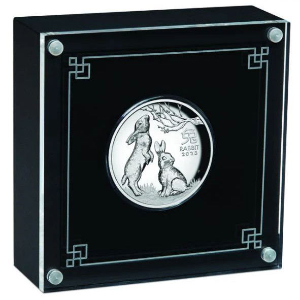 Lunar3 Nyúl éve 2023 1 uncia high relief ezüst pénzérme Lunar3 Nyúl éve 2023 1 uncia high relief ezüst pénzérme